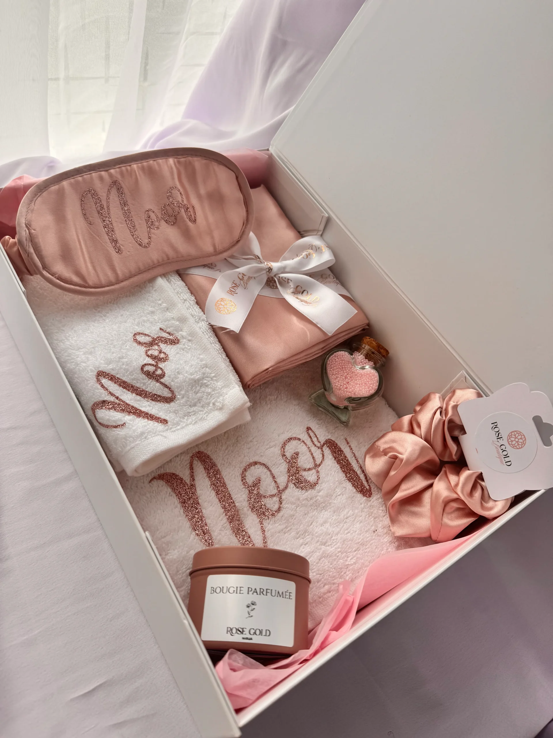 Coffret Satin personnalisé 1 coffret femme