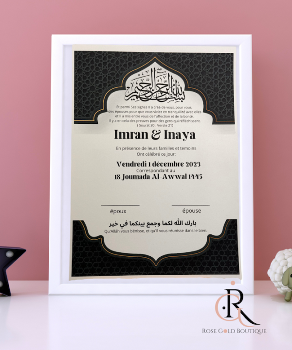Certificat de mariage religieux Nikah – Image 4