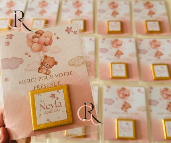 Cartes de remerciement avec chocolat. – Image 5
