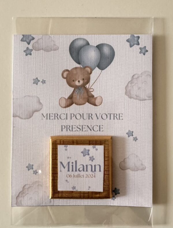 Cartes de remerciement avec chocolat. – Image 2