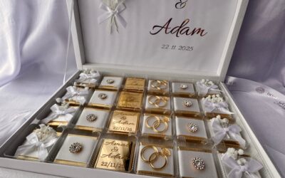 Vos retours 3 Fiançailles d’Amal & Adam — Des chocolats personnalisés pour un moment tout en douceur