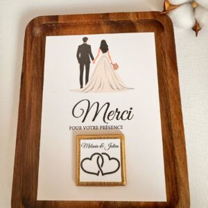 Cadeau invité chocolat mariage