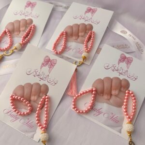 Carte remerciement tasbih perles