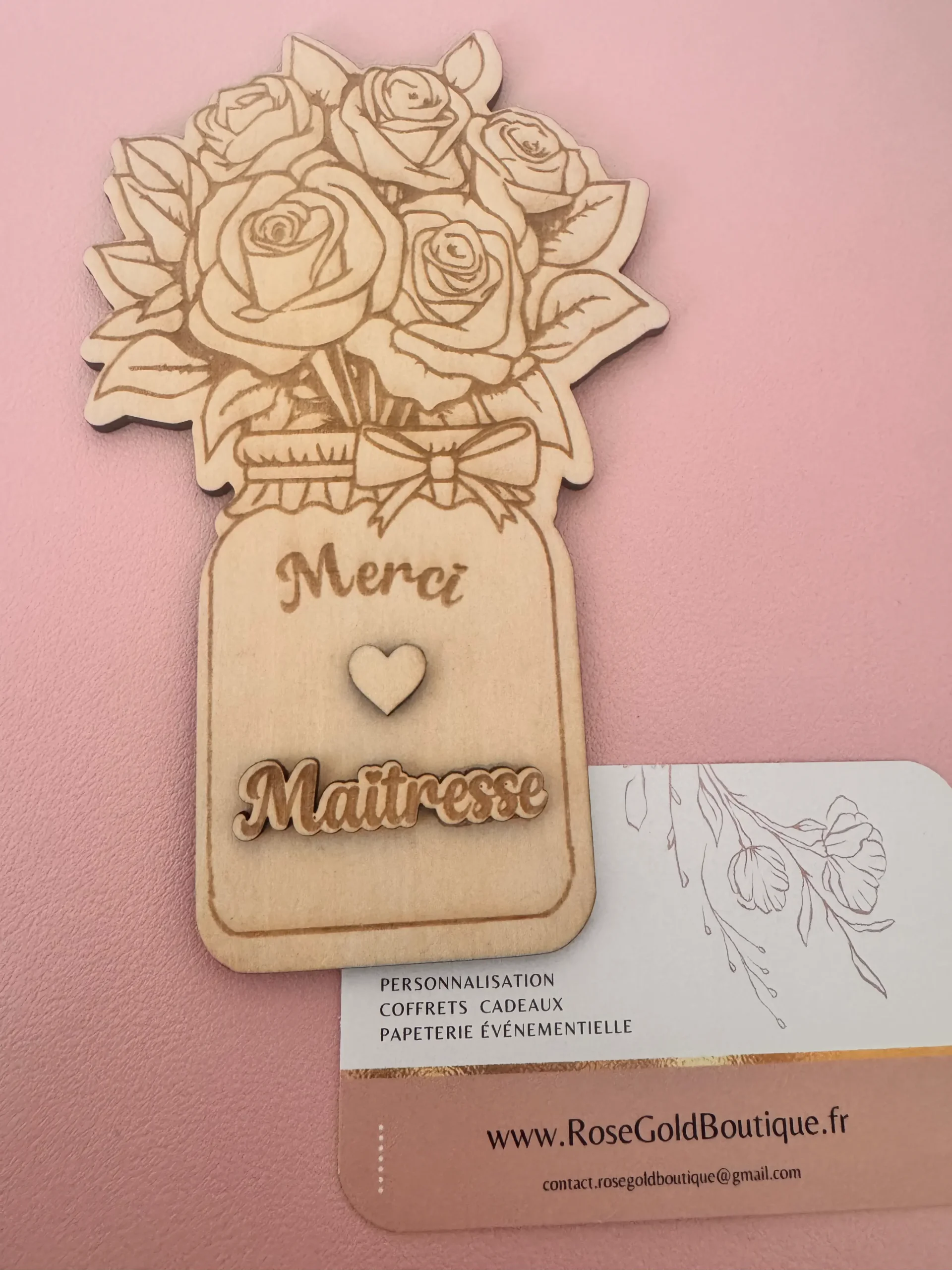 Magnet Cadeau de fin d'année 2 Magnet merci maitresse